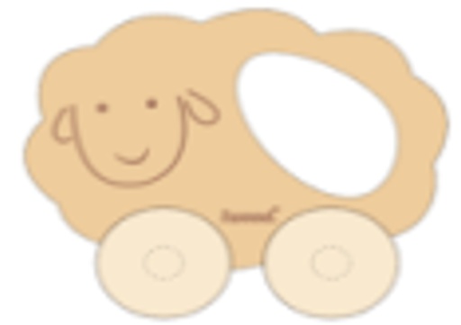 [Z2002D] Voiture mouton en bois