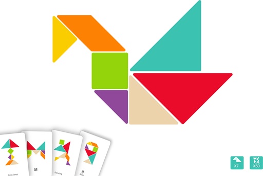 [Z1024] Puzzles de tangram en bois