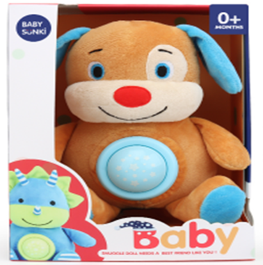 [1843-3] Chien en peluche lumineux et musical