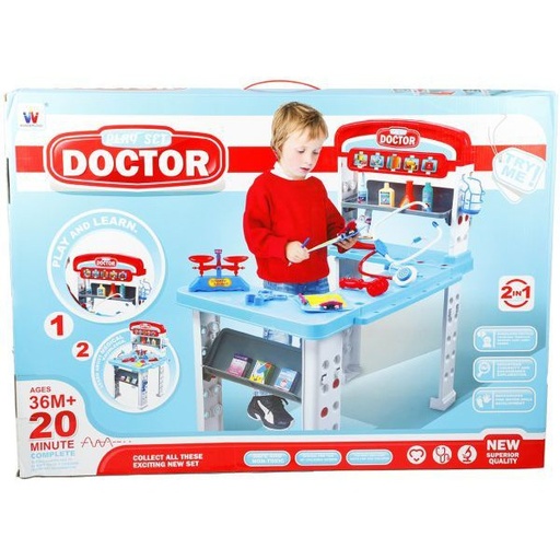[W046] Table docteur avec outils médical 77 Pcs