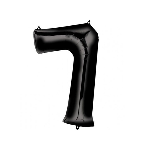 [P087] FOIL BALLON N°7 NOIR 70CM