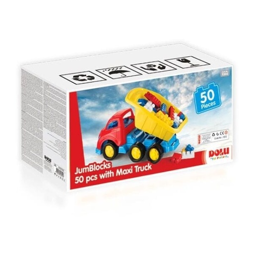 [7202] Dolu Jum Blocks 50 Pcs With Maxi Truck