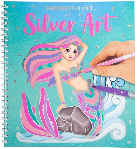 [411237] Fantasy Model Colouring Book Silver Art