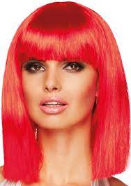 [85762] PERRUQUE DANCE ROUGE NEON