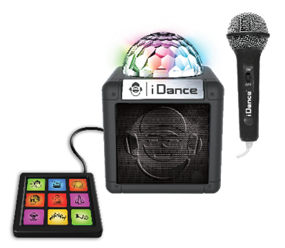[4894367014703] Enceinte Bluetooth Cube avec boule Disco Noir
