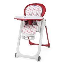 [CHI-04079336700000] Chaise haute bébé Polly Progres5.Rouge