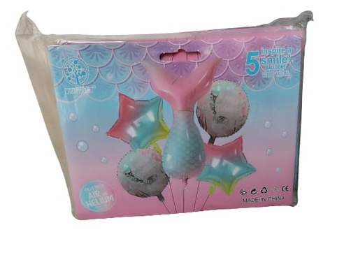 [AF-17-6] 5 Ballons d'anniversaire Hélium