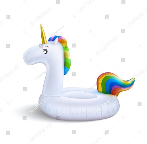 [XX-289] Bouée Gonflable Licorne