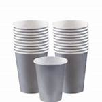 [P867] 10 GOBELETS EN PAPIER ARGENTES MODUS VIVENDI 250ML