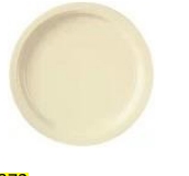 [P872] 10 ASSIETTES EN PAPIER BEIGES MODUS VIVENDI 18CM