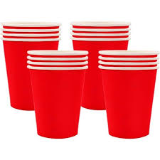 [P846] 10 GOBELETS EN PAPIER ROUGES VIVENDI 250ML