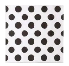 [P888] 20 SERVIETTES MODUS VIVENDI 33×33CM BLANC/NOIR