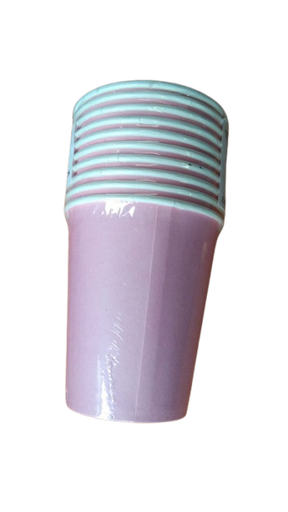 [P850] 10 GOBELETS EN PAPIER ROSES VIVENDI 250ML
