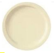 [P862] 10 ASSIETTES EN PAPIER BEIGES MODUS VIVENDI 23CM