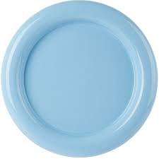 [P863] 10 ASSIETTES EN PAPIER BLEU CIEL MODUS VIVENDI 23CM