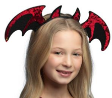 [00913] SERRE TETE HALLOWEEN ROUGE ET NOIR