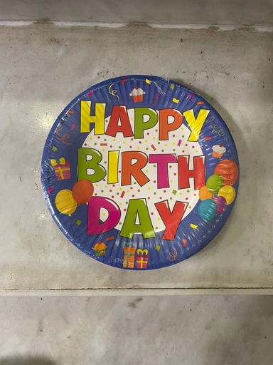 [93495] 8 Assiettes Happy Birthday