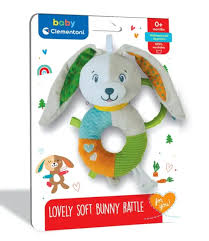 [17787] Clementoni Hochet Lovely Soft Bunny Rattle