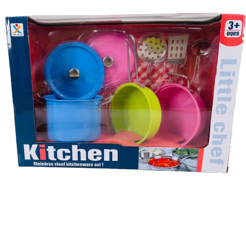 [988-C5] Mini Jouet de Cuisine Réaliste en Acier Inoxydable
