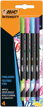 [942076] Feutre Intensity Fine Fashion 4 Couleurs Blister